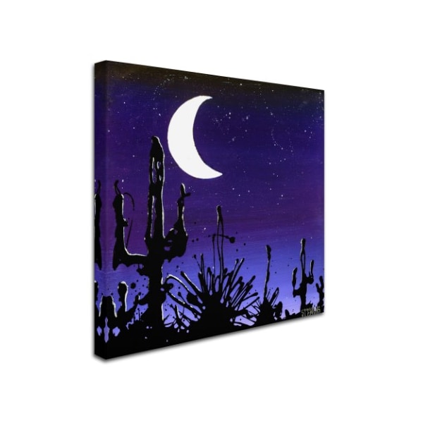 Roderick Stevens 'Desert Moon' Canvas Art,14x14